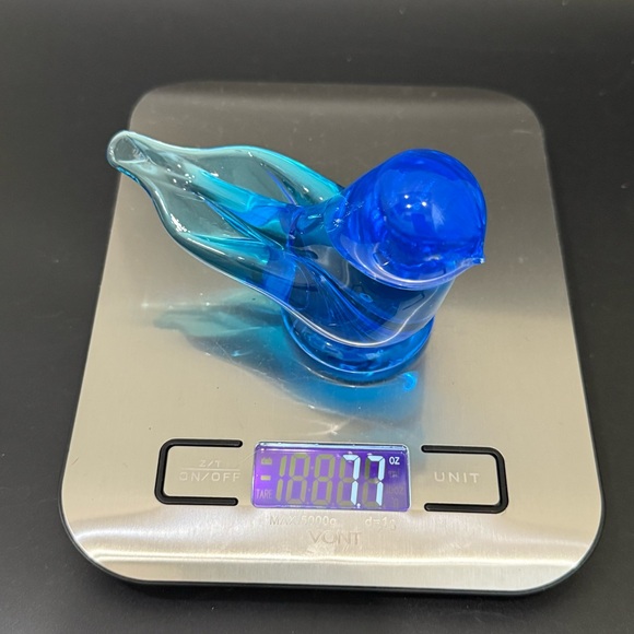 Vintage 1987 Signed Leo Ward Bluebird Of Happiness Art Glass Blue Bird Figurine - Picture 13 of 16
